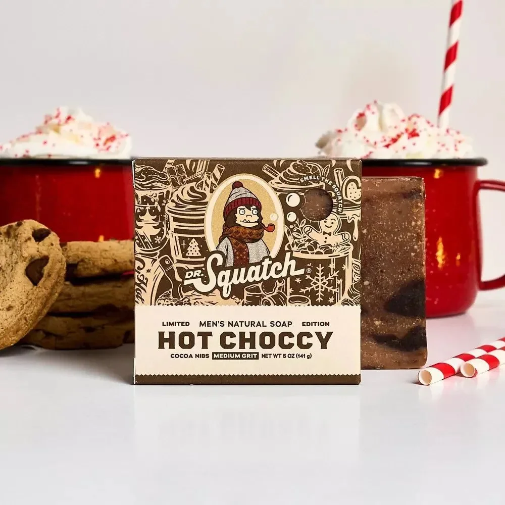 Limited Edition Dr. Squatch Hot Choccy Natural Men's Bar Soap - 5oz, Medium Grit